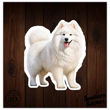 Samoyed Dog - Vinyl Decal Sticker - Car Window Laptop - ebn12151