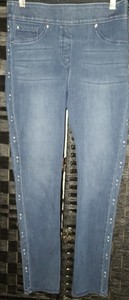 Investments Slim Factor by Investments Skinny Cuff Legging Studs size small