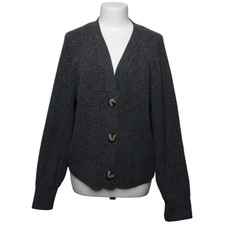 H&M, Strickjacke, Damen, Größe: L, Grau, Acryl/Polyester/Wolle, Einfarbig #Pvc