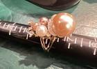 LADIES STATEMENT RING PEARLS AND CZ'S  SIXE 6.5 — photo 2