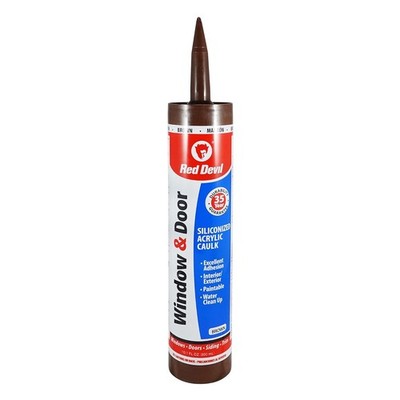084640 Window & Door Siliconized Acrylic Caulk 10.1 Oz Pack Of 1 Brown