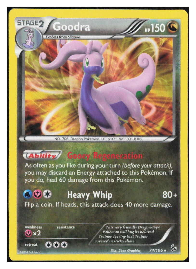 Goodra Holo Holo Rare XY - Flashfire 74/106 NM A006
