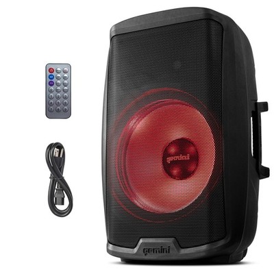 AS-2115BT-LT Active 2000W Watt Party LED Light 15 Inch Woofer Powered Stage D...