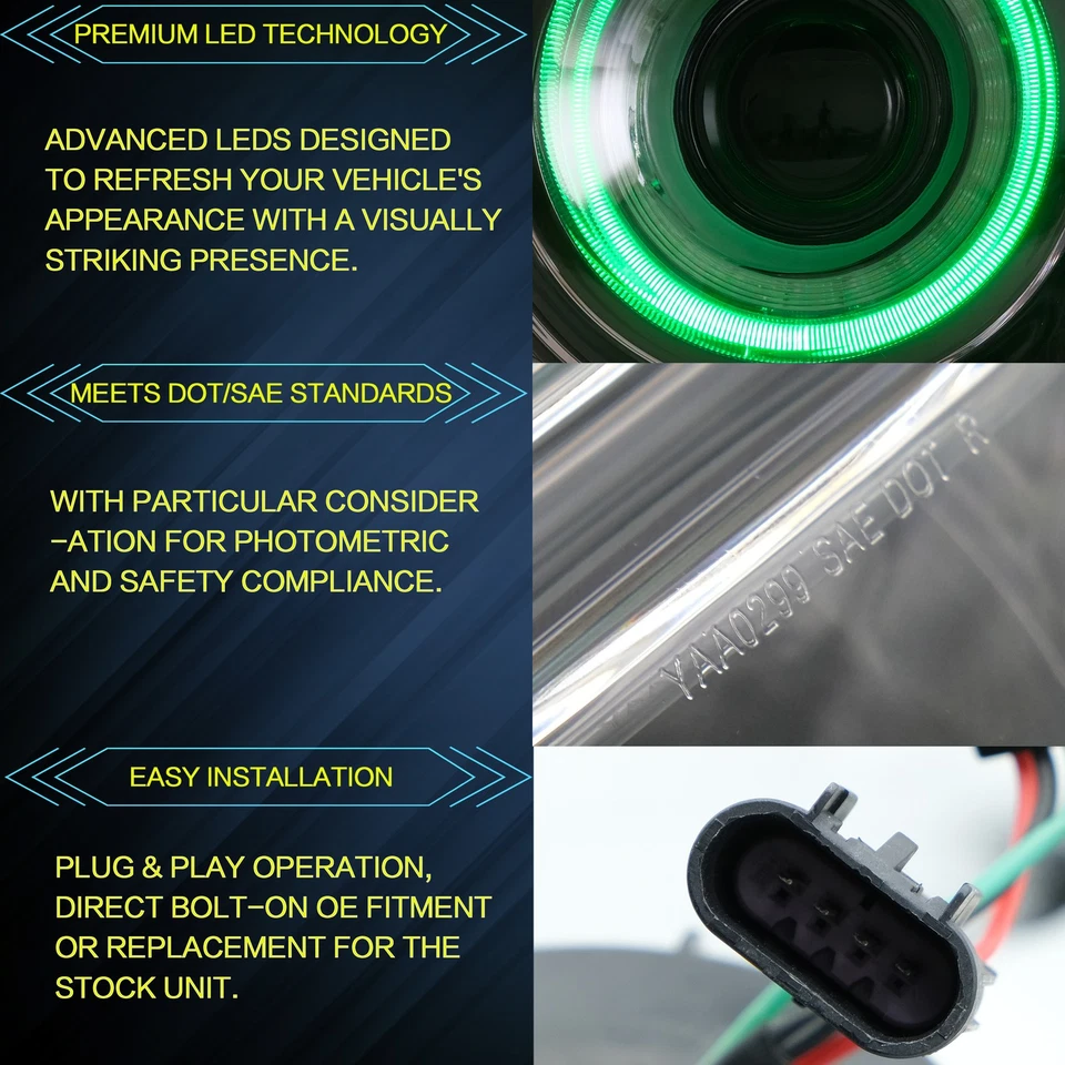 Faros/luces traseras LED VLAND RGB para Dodge Challenger 2008-2014 con secuencial Foto 3 de 4