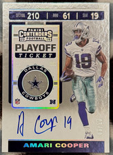 2019 Panini Contenders Amari Cooper Veteran Ticket Auto #/10 Cowboys