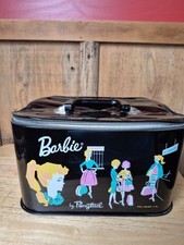 Vintage 1962 Barbie Doll by Ponytail Train Case Mattel Retro Collectible Black