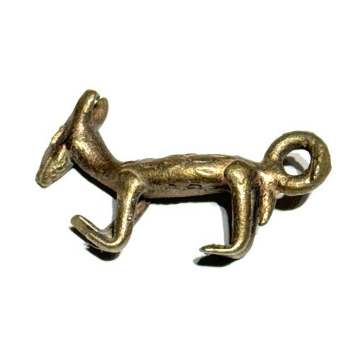 Antique African Small Brass Ghana Fox Gold Weights Tribal Figures Pendant