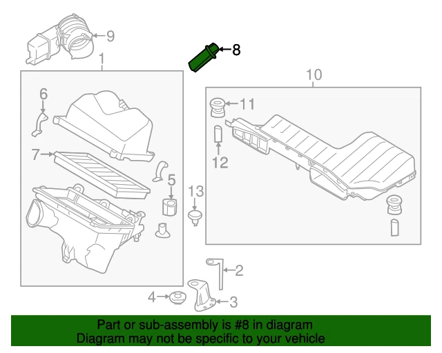 Nuevo Genuino Infiniti Mass Air Flow 226803VA0A OEM Foto 2 de 4