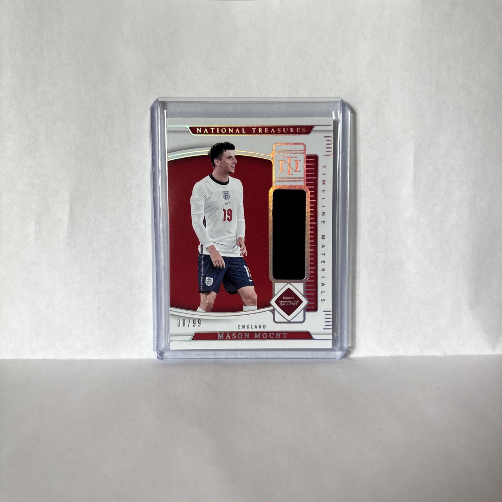 2022 National Treasures FIFA - Mason Mount Patch /99 GAME/MATCH WORN ENGLAND view 1