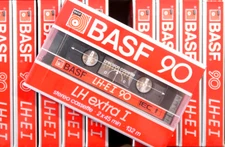 BASF LH Extra I 90 Normal Pos Type I Blank Audio Cassette - Small Window 1985