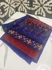 Oscar De La Renta Silk Rectangle Scarf Floral Luxury Baroque Timeless European