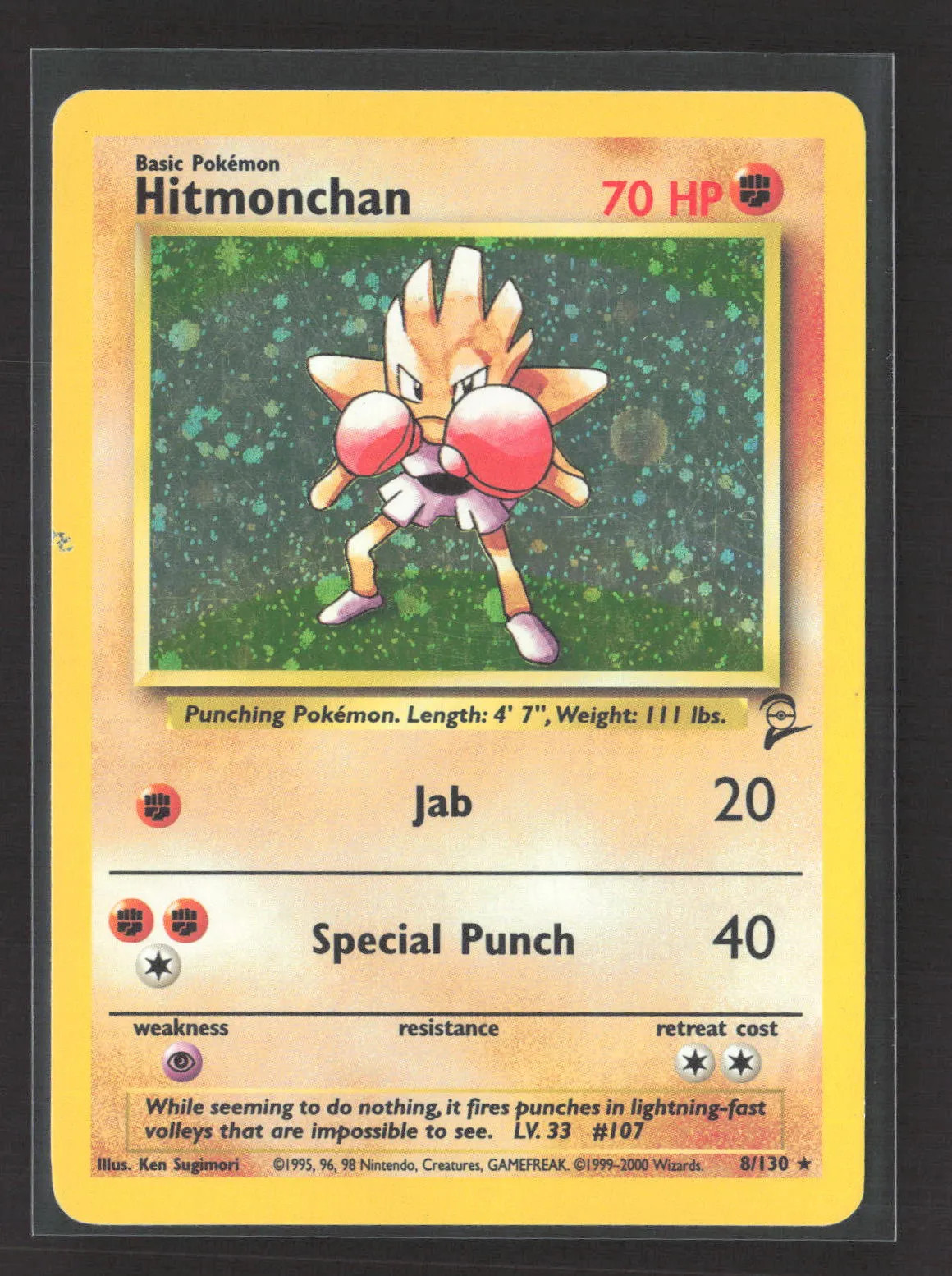 Pokemon 2000 Base Set 2 Hitmonchan #8/130