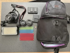 Canon EOS Rebel SL2 Digital SLR Camera 24.2MP Black Kit With Lens And Bag