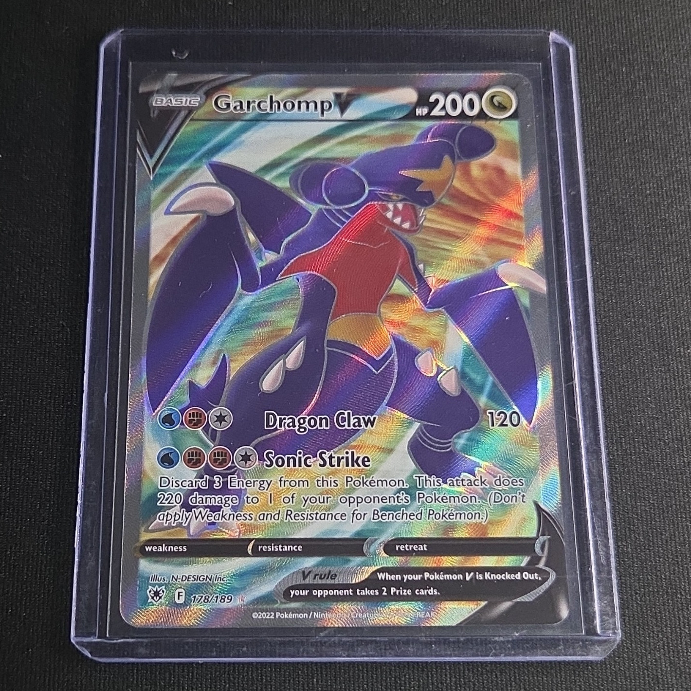 Pokemon TCG Garchomp V 178/189 Astral Radiance Full Art Holo English UR 200