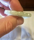 Translucent Celadon Nephrite Jade Pendant – Chinese Archaic Taotie Mask Carvin — photo 5
