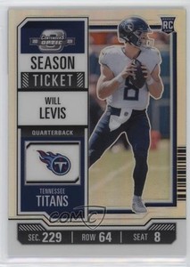 2023 Panini Contenders Optic Season Ticket Silver Prizm Will Levis #56 Rookie RC