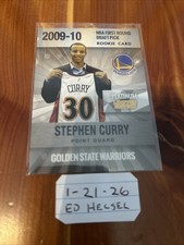 2009 Stephen Curry Rookie Phenoms Rookie Card. rookie card picture