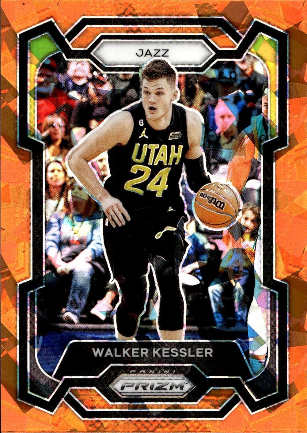 2023-24 Panini Prizm #120 Walker Kessler Prizms Orange Ice