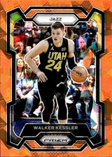 2023-24 Panini Prizm #120 Walker Kessler Prizms Orange Ice