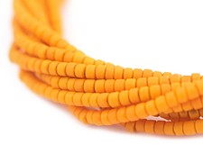 Tangerine Orange Afghan Tribal Seed Beads 10 Strands 2mm Afghanistan Glass