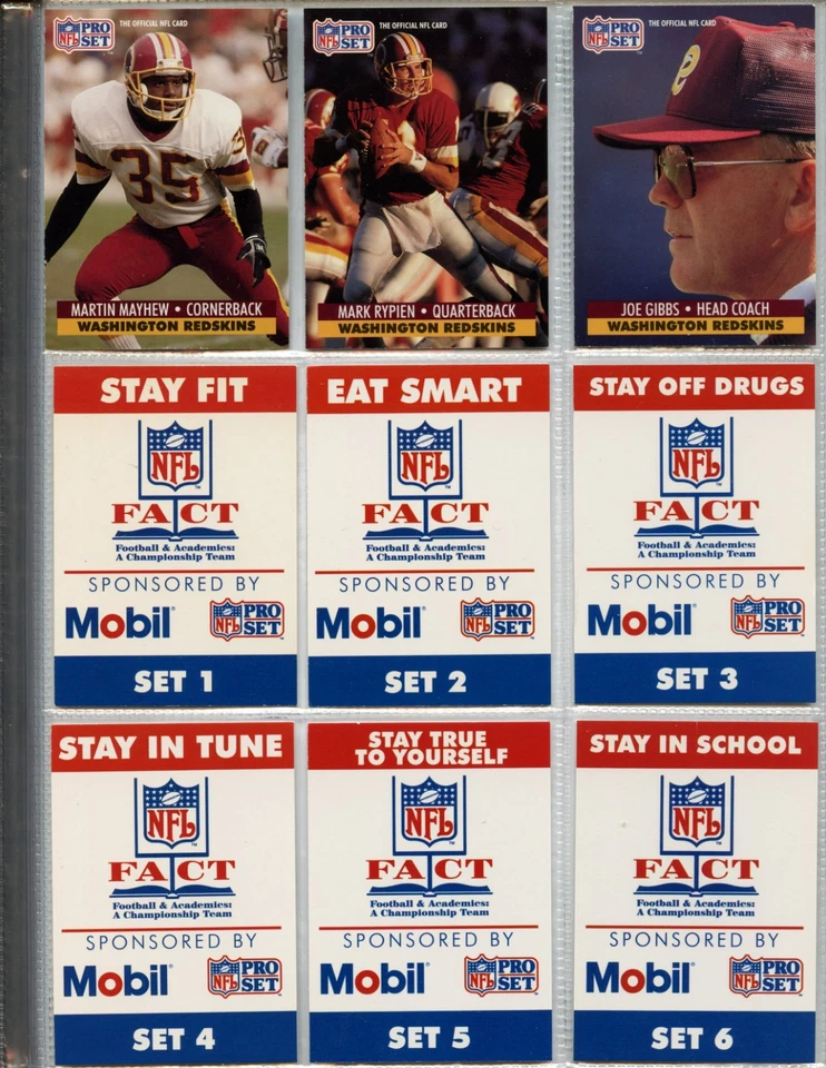 1991 Pro Set FACT Mobil Football Complete Set in Album - Image 3 of 3