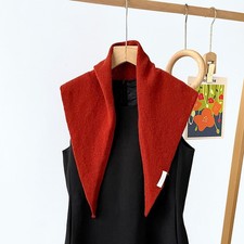 100 Wool Shawl for Women Triangular Knitted Wrap Minimalist Small Neck Scarf