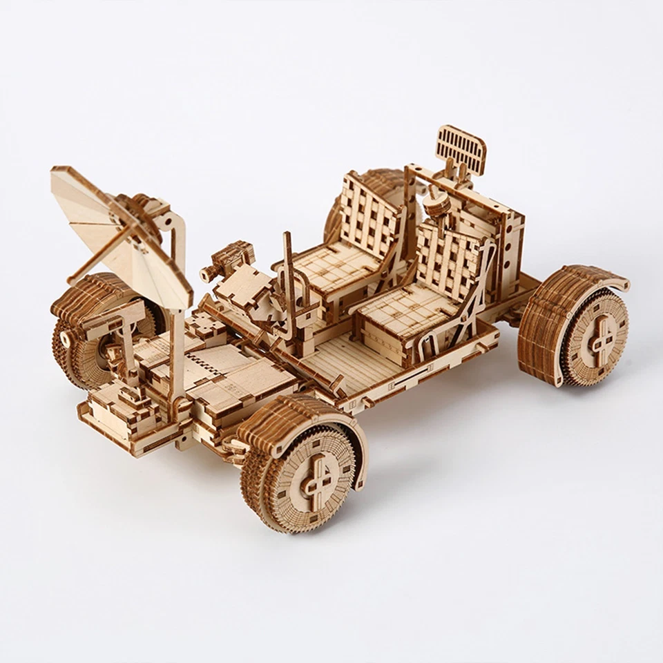 Lunar Rover Model Toy Wooden 3D Puzzle DIY Building Jigsaw 388piecs Xmas Gifts - Image 2 of 4