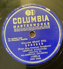 Leopold Stokowski, All-American Or – 78 rpm Columbia 11992-D: STILL Scherzo/BACH