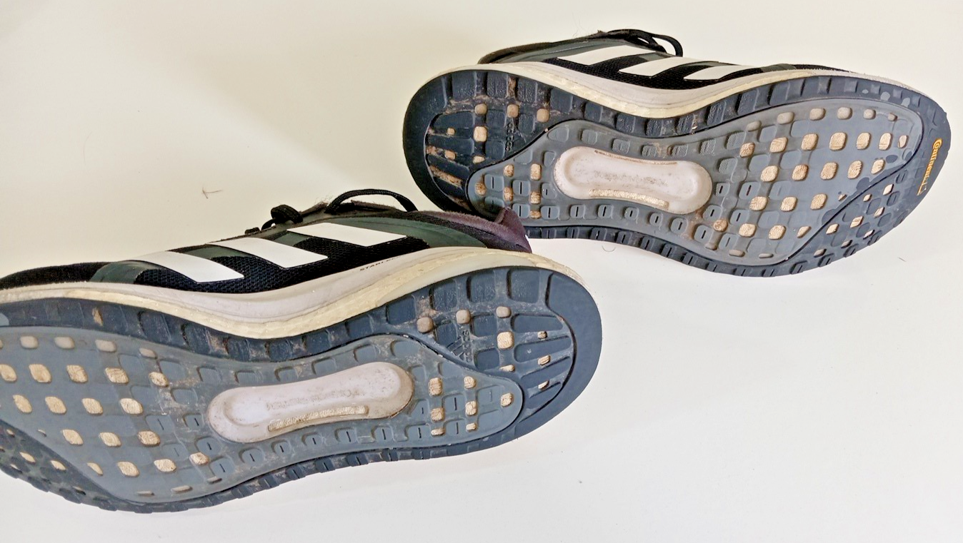 SAOLA Adidas Solar Glide ST scarpe da ginnastica nere taglia UK 8