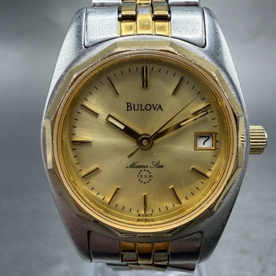 Bulova marine star ladies two tone watch NEW BATTERY s-l400.jpg main image 3