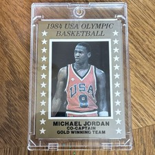 The Star Co. 1984-85 Star Michael Jordan #195 Olympic Gold Winning Team Card