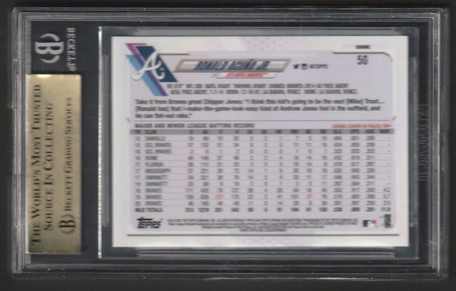 2021 Topps Chrome X-Fractor Ronald Acuna Jr. BGS 9.5 Atlanta Braves - Picture 2 of 2