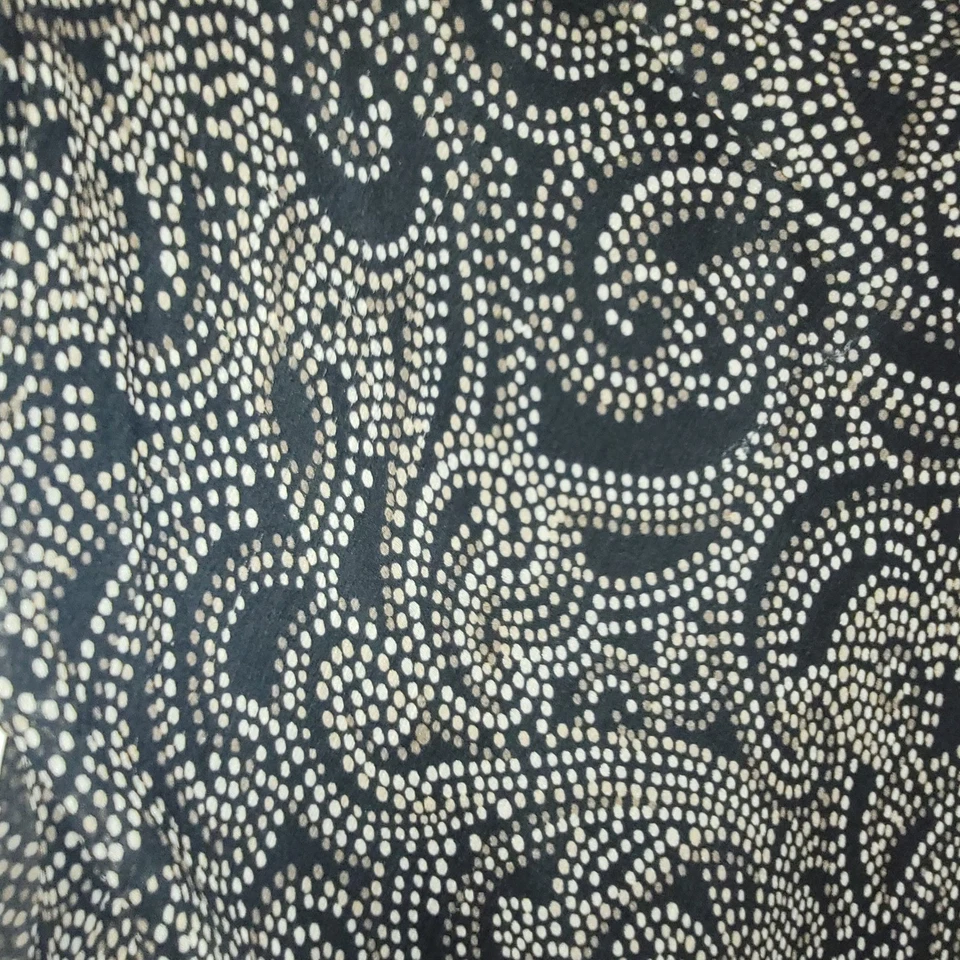 Coldwater Creek Silk Dress Sheer Overlay Party Cocktail Dress Black Beige 18 - Image 4 of 4