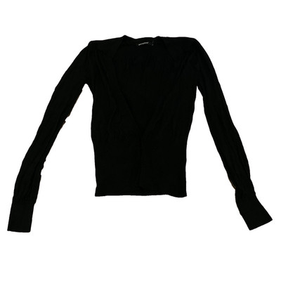 Atmosphere Primark Black Long Sleeve V-Neck Plunge Top - Women's Size 8