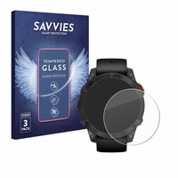 3X Savvies Schutzglas FüR Garmin Fenix 7 Pro Solar (47 Mm) Glas Panzer Display