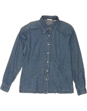MONTANA BLUES Womens Denim Shirt UK 14 Medium Blue Cotton BU10