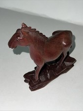 马中国风木制雕像、雕像| eBay