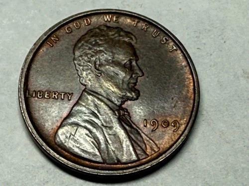 1909 VDB Lincoln wheat cent. Very nice AU. #u4