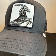 The Stallion Goorin Bros. Trucker Mesh Black Snapback Hat