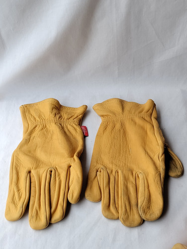 Vintage Wells Lamont Cowhides Leather Work Gloves Mens Size XL Reinforced Palm