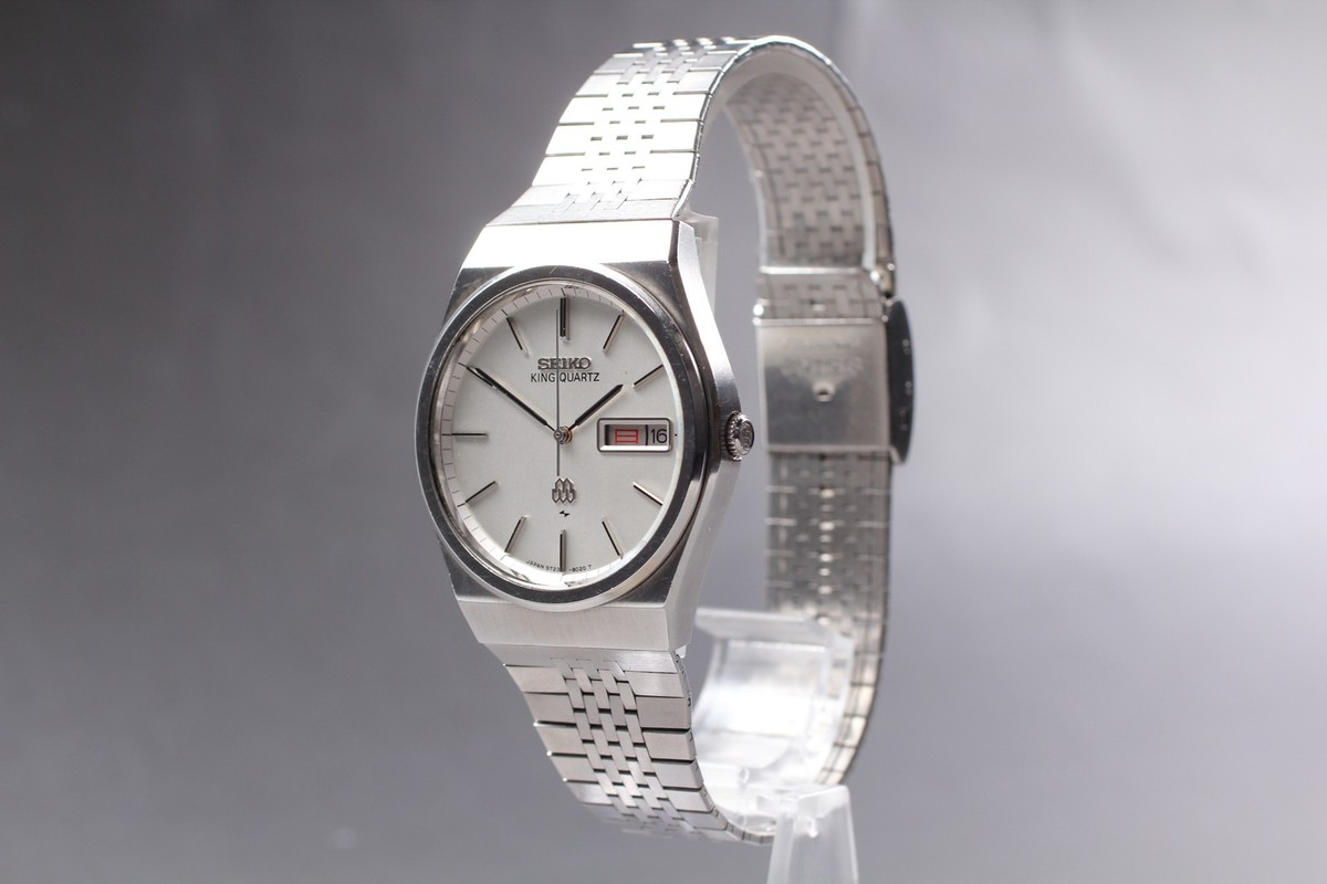 Near MINT] SEIKO King Quartz 9723-8040 Day Date 35mm Men's Watch