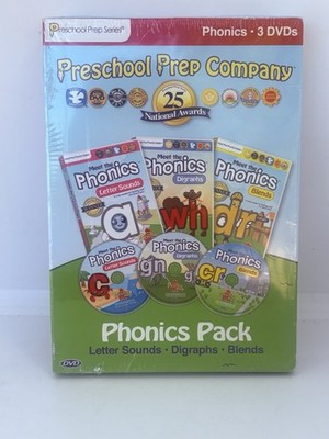 Preschool Prep Company Phonics Pack 3 DVD Set Brand New Sealed