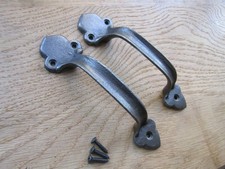 Rustic iron door pull handle vintage old style cast iron cupboard wardrobe cabin