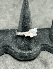 925 FAS Sterling Silver 3 Stone Square CZ 3mm Engagement Ring Size 7 - 5.13g