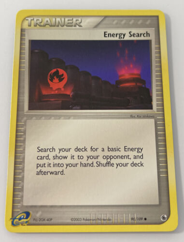 Nintendo Pokemon 2003  EX Ruby & Sapphire Trainer Energy Search Card #90/109 - Picture 1 of 4