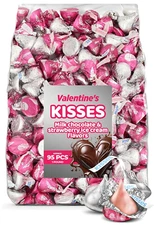Kisses Milk Chocolate & Strawberry Ice Cream Mix – 1 Lb Bag (Approx. 95 Pieces) 