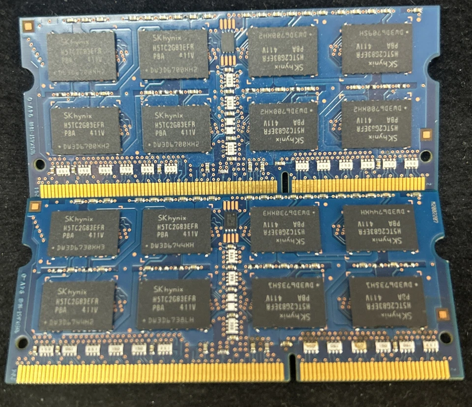 Hynix 8GB (2x4GB) HMT351S6EFR8A-PB 2Rx8 PC3-12800S DDR3 Laptop RAM Memory - Tes - Image 3 of 4