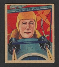 1933 R136 National Chicle Sky Birds Card - #38 Captain McCudden - Series of 144