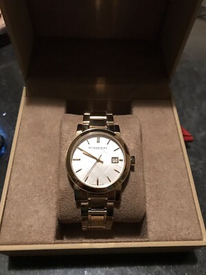 Burberry City Gold Watch BU9103 Burberry The City White Dial Gold Steel Strap Watch for Women main image 2