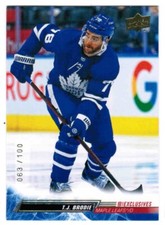 22/23 2022 UPPER DECK SERIES 2 T.J. BRODIE #422 BASE UD EXCLUSIVES /100 TORONTO